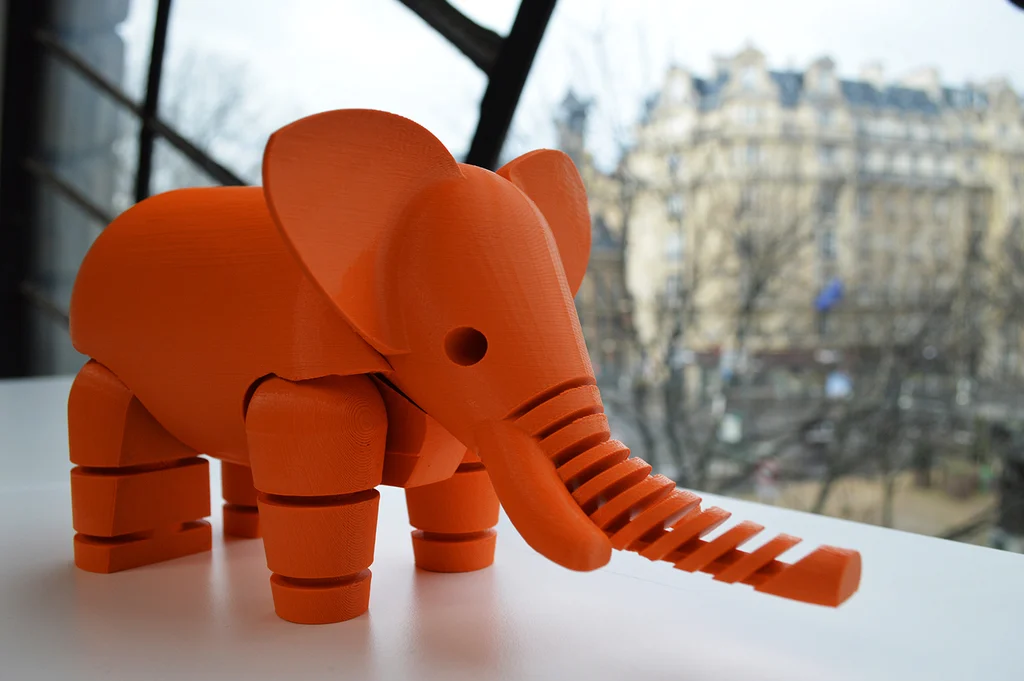 Figurine éléphant articulé impression 3D